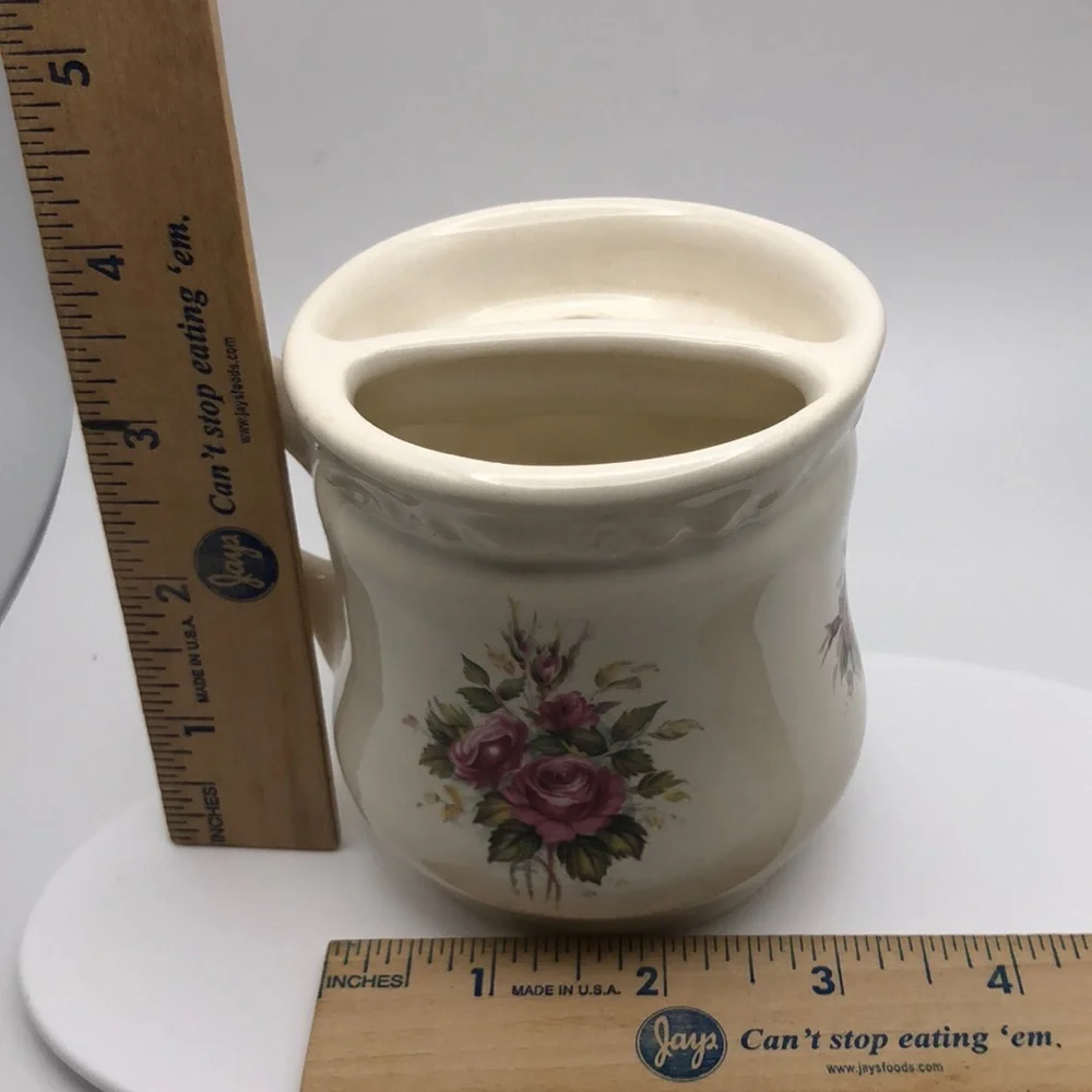 VTG Hand Painted by VB Athena California USA  Cup/ Mug Floral 50’s